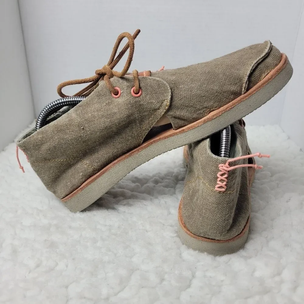 Santorisan Benirras Women's Size 10.5 Gray Leather Flat Walking Low Desert Boot